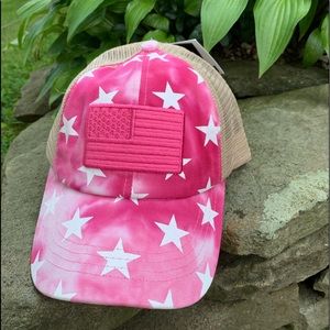 Western Ponytail Baseball Cap Tye Die